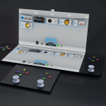 Black Body White Joystick