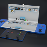 Blue Body Black Joystick