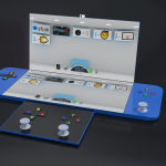 Blue Body White Joystick