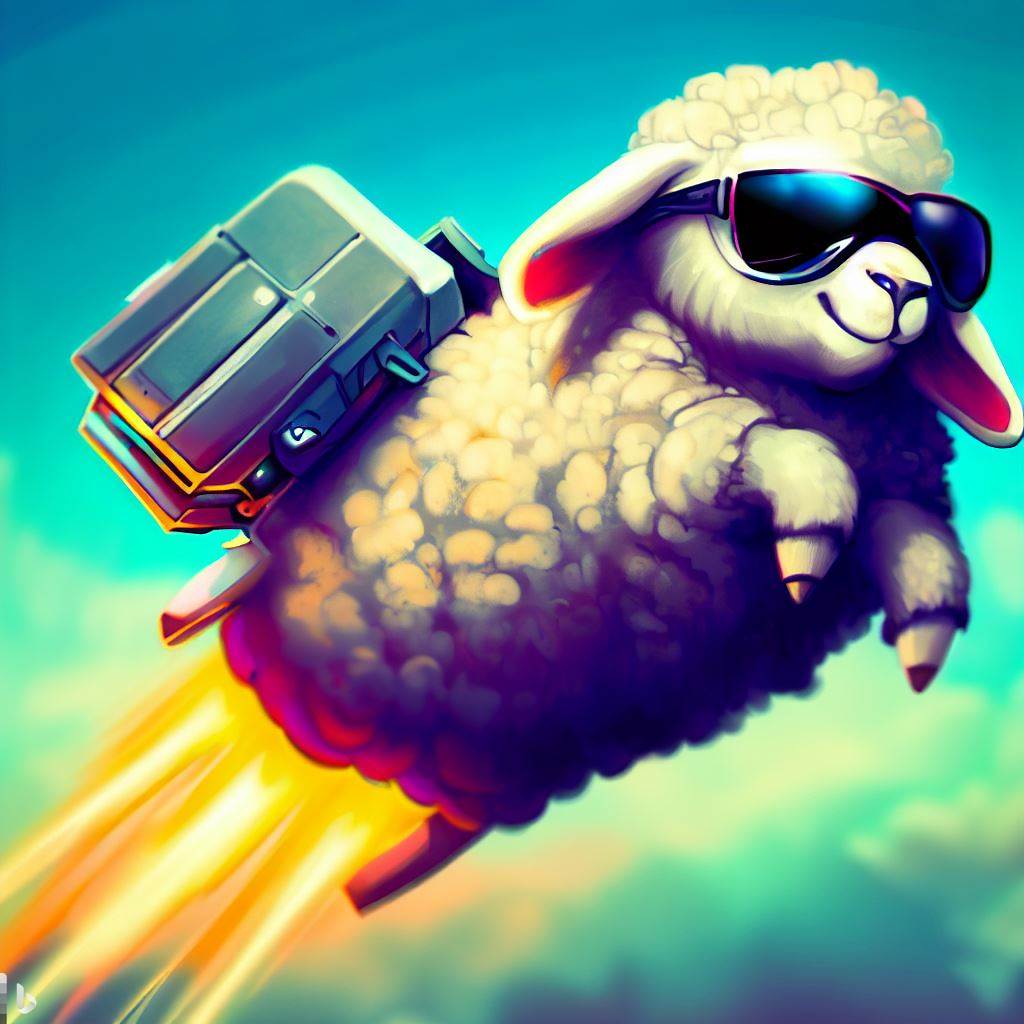 Farmer Bert and his brother Albert and their cool flying sheep with jetpacks